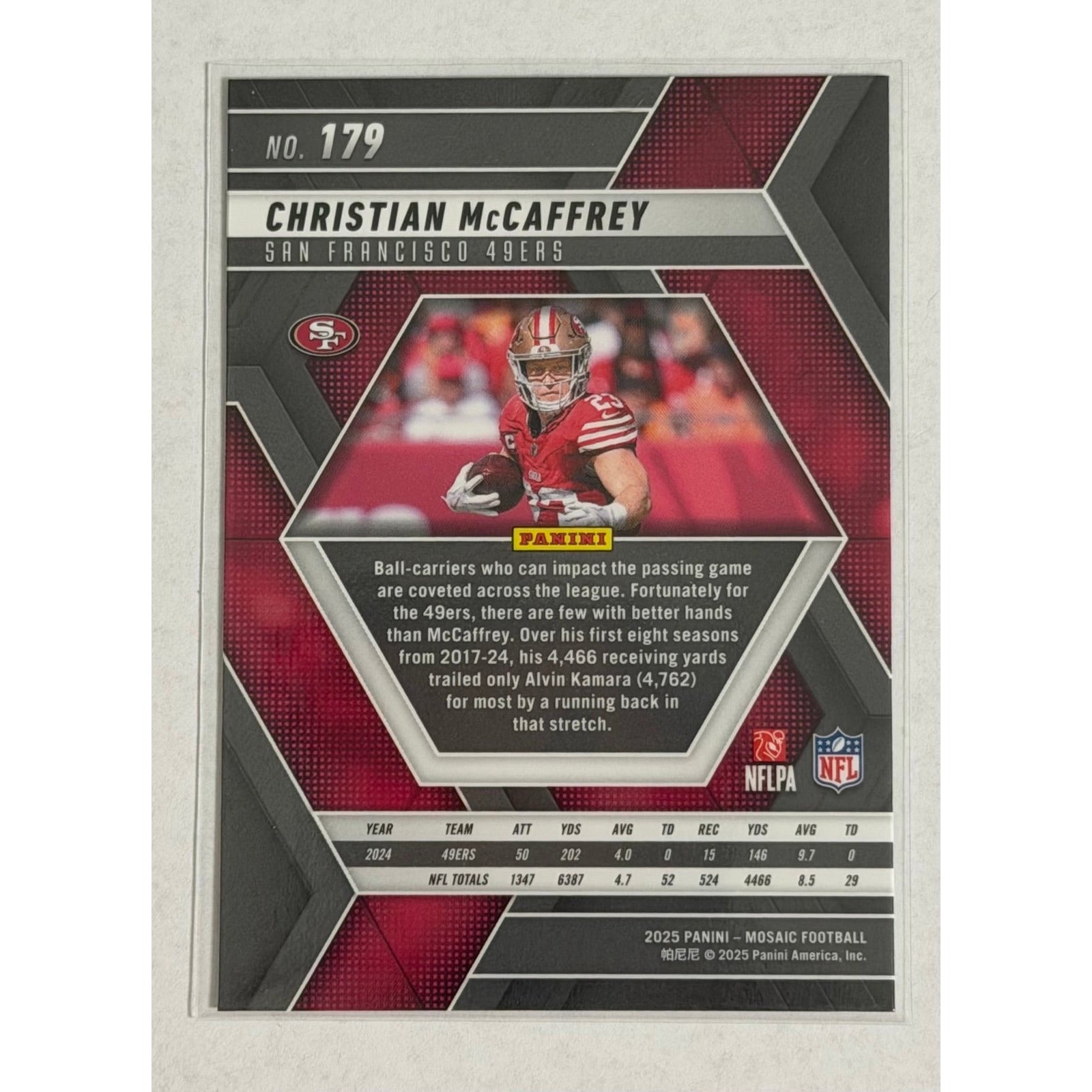 2025 Panini Mosaic Christian McCaffrey 179 2025 Panini Mosaic Christian McCaffrey 179 San Francisco 49ers NFL Football