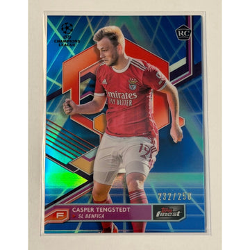 /249 Casper Tengstedt RC 2023-24 Topps Finest Aqua Refractor #49 Benfica Futbol