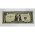 1957A $1 Silver Certificate blue seal vintage US currency note front and back