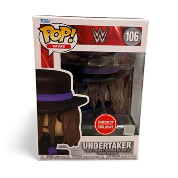 Funko POP WWE Undertaker #106 limited edition GameStop exclusive vinyl figure in box with purple gloves and hat