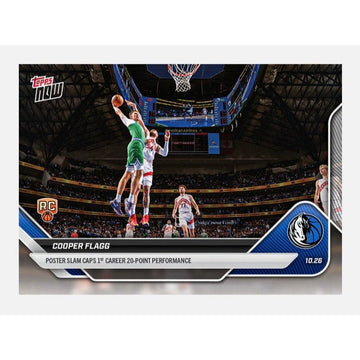 Cooper Flagg RC 2025 Topps NOW #28 ONLY 11,225 Printed NBA Dallas Mavericks