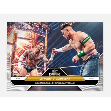 CM Punk John Topps NOW CM Punk John Cena 4388 PR 2025 WWE Topps NOW 78 Iconic Rivals Final Clash
