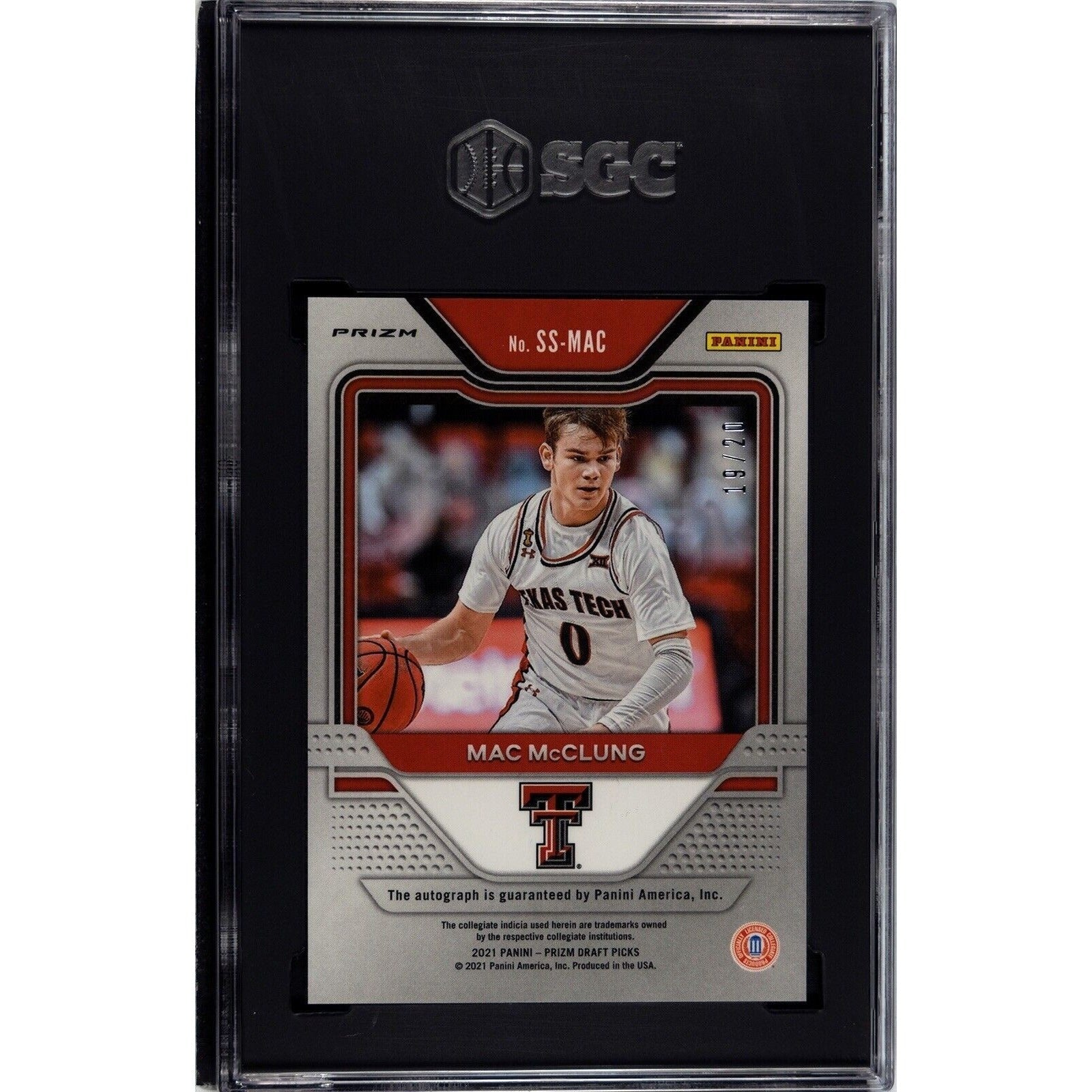 Mac McClung 2021-22 Panini HD Prizm Auto basketball card graded SGC10 Philadelphia 76ers NBA Slam Dunk Champion