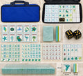 New American Mahjong Set 160 Tiles Heavy Premium Pearl Aqua Tiles Blue Case - image 1