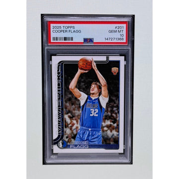 Cooper Flagg RC 2025 Topps #201 PSA 10 GEM MINT Mavericks NBA Rookie
