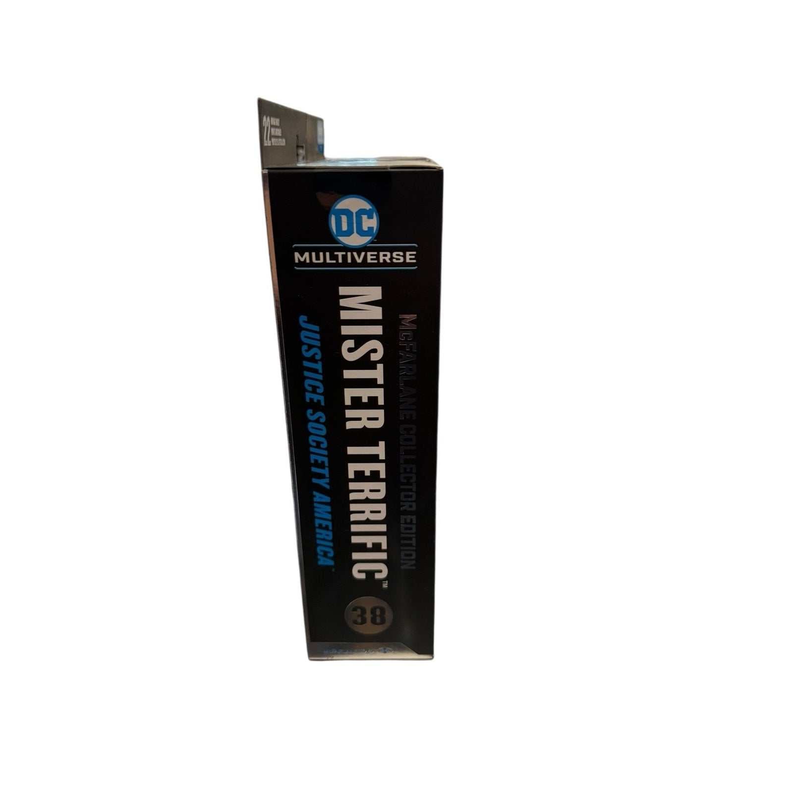 McFarlane DC Multiverse Mister Terrific Collector Edition figure packaging side view sealed