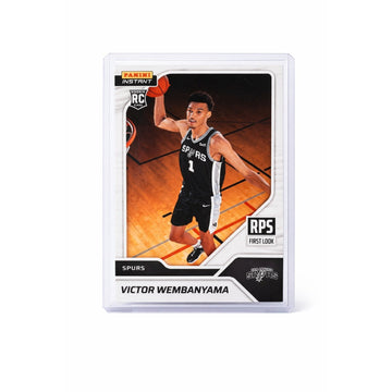 Low Print Run Victor Wembanyama rookie card from the 2023 Panini Instant RPS First Look