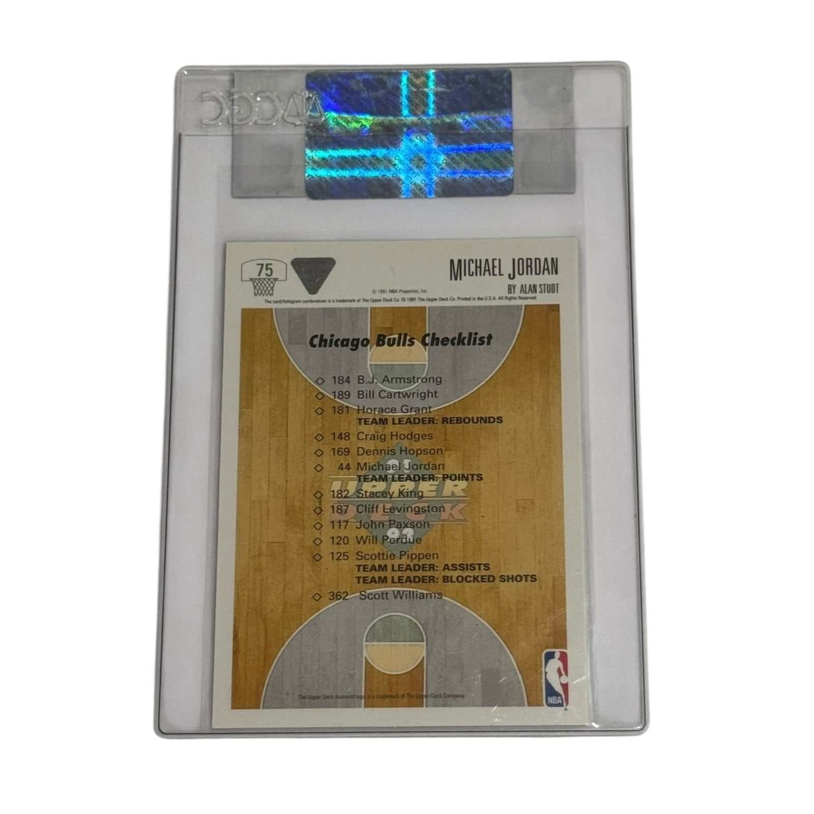 1991-92 Upper Deck Michael Jordan Chicago Bulls Checklist CGC certified collectible card