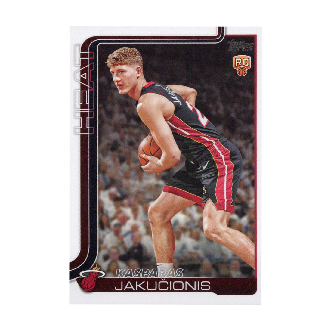 Kasparas Jakucionis 2025-26 Topps Basketball #220 Heat NBA Rookie Card - front