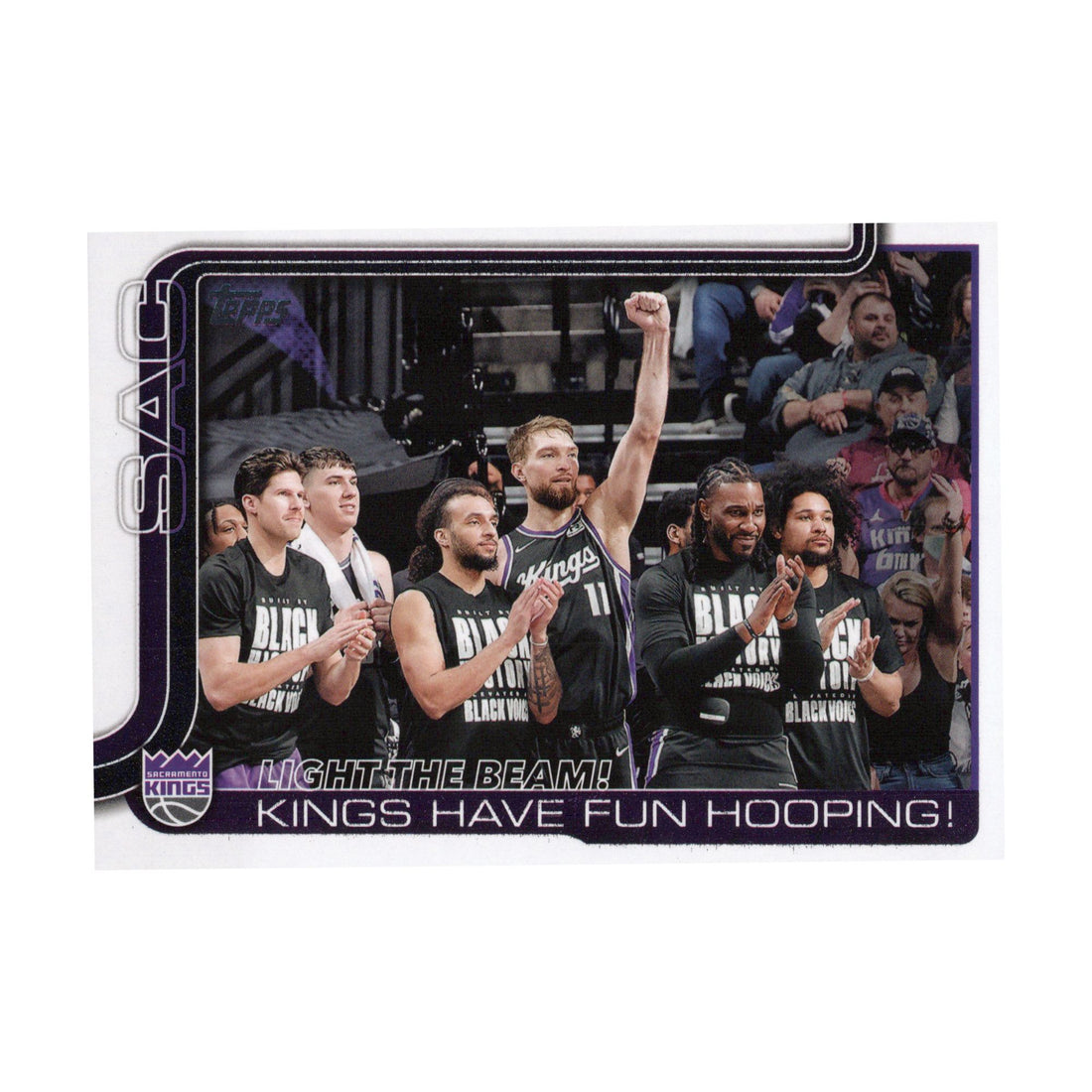 Sacramento Kings Light the Beam 2025-26 Topps Basketball #295 NBA Card - front