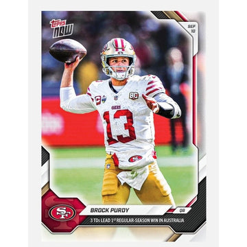 2026-27 Topps NOW Brock Purdy #4 NFL San Francisco 49ers PR 4311