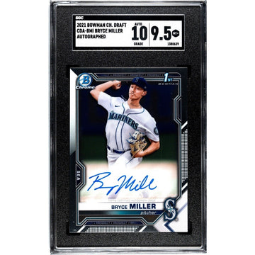 2021 Bowman Chrome Bryce Miller RC Draft Prospect Autograph CDA-BMI MLB Mariners
