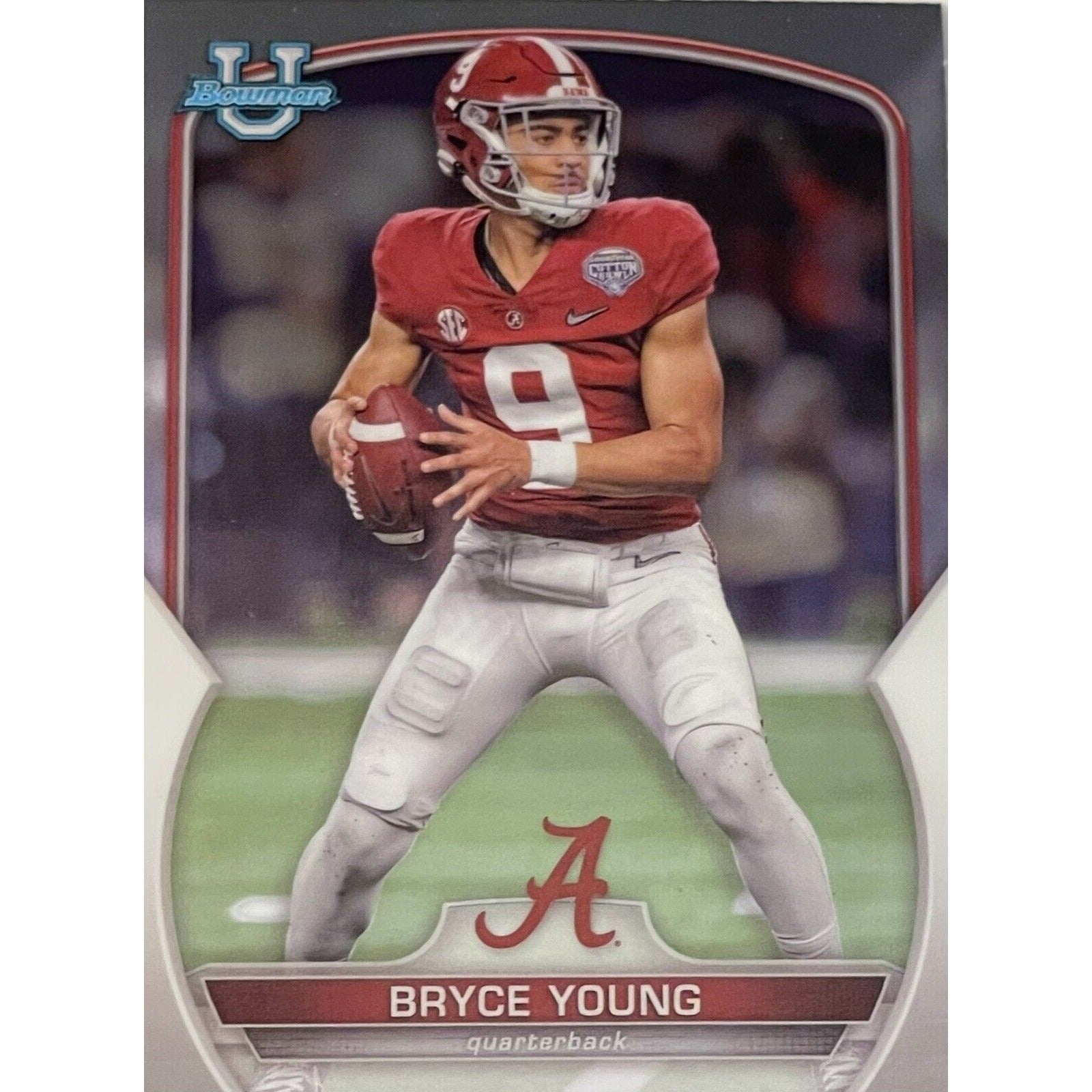 Bryce Young 2022 1st Bowman Chrome U Refractor #1 - Crimson Tide/NFL Panthers #1
