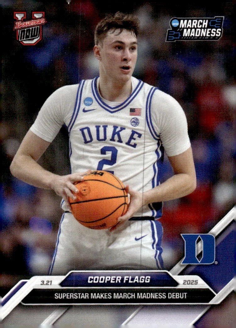 Cooper Flagg 2024-25 Bowman U NOW Card 95 March Madness debut