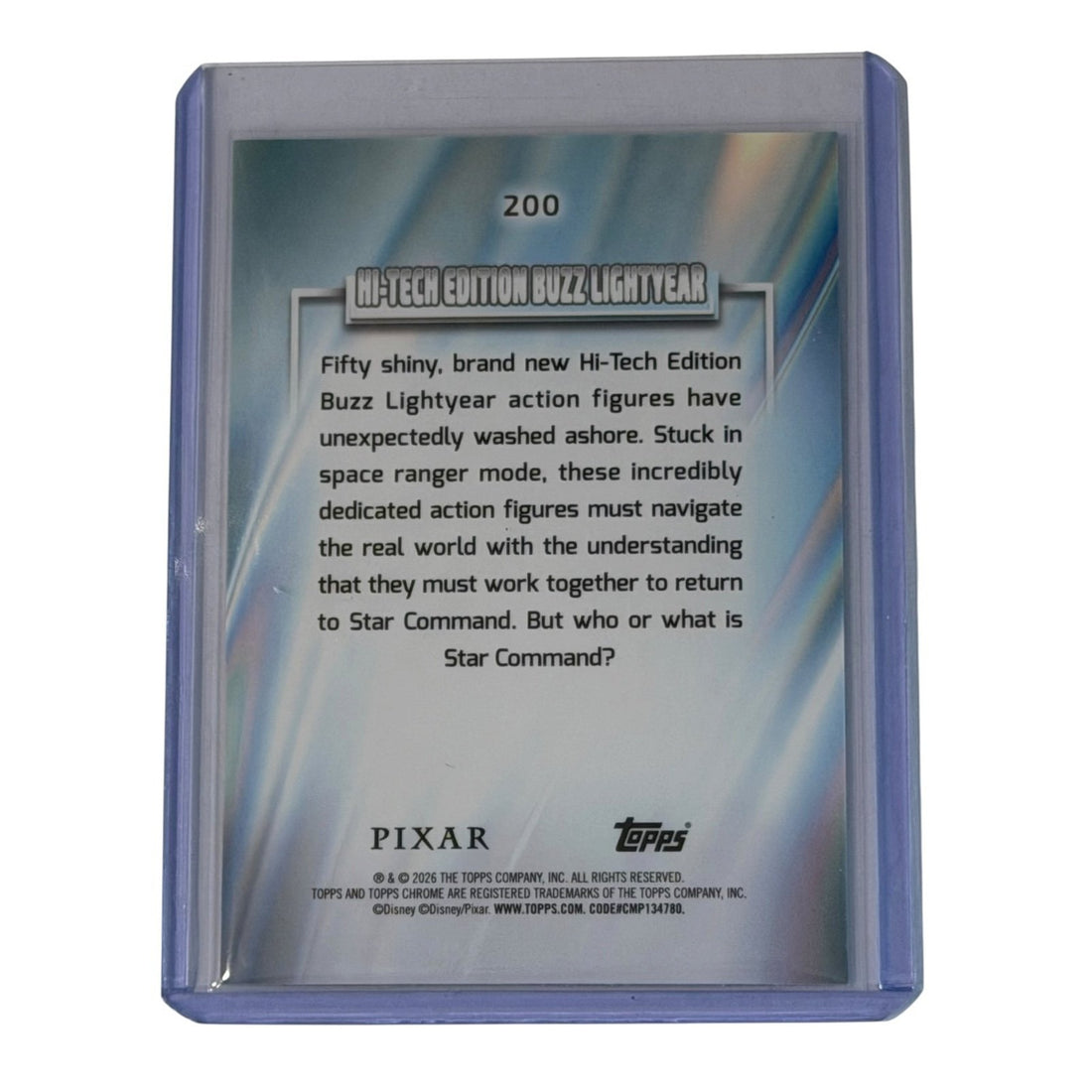 2026 Topps Chrome Disney Pixar Hi-Tech Edition Buzz Lightyear #200 NM Debut