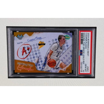 /50 Printed Cooper Flagg RC 2024 Bowman U Best Gold PSA 10 Making The Grade