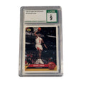1992-93 Upper Deck McDonald’s Michael Jordan basketball card graded CSG 9 Mint showing Jordan dunking for Chicago Bulls