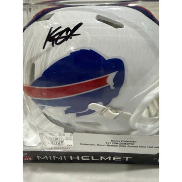 Keon Coleman Autographed NFL Buffalo Bills Speed Mini Helmet Rookie WR COA