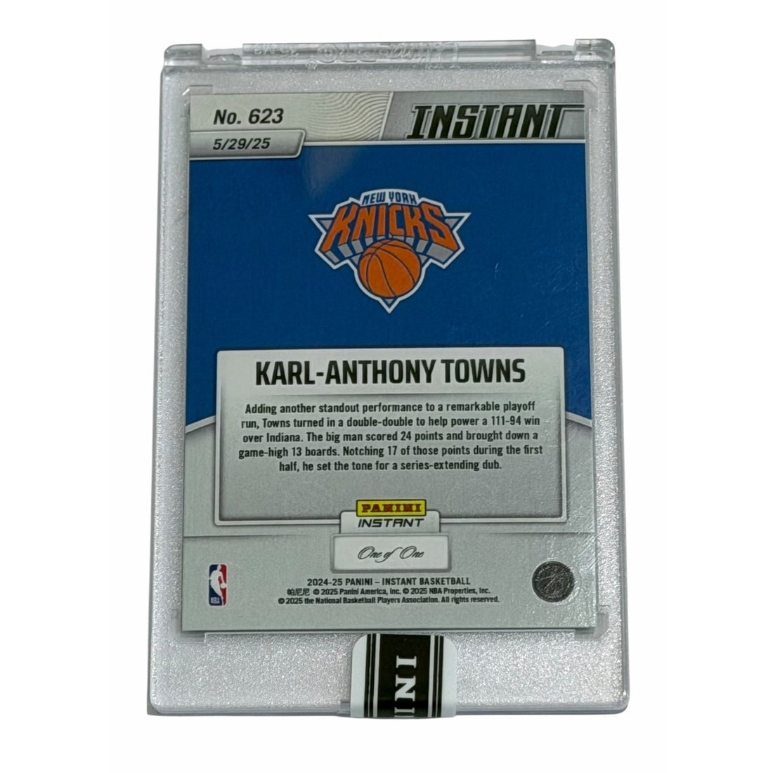 1/1 Karl-Anthony Towns 2024-25 Panini Instant #623 NBA New York Knicks SEALED