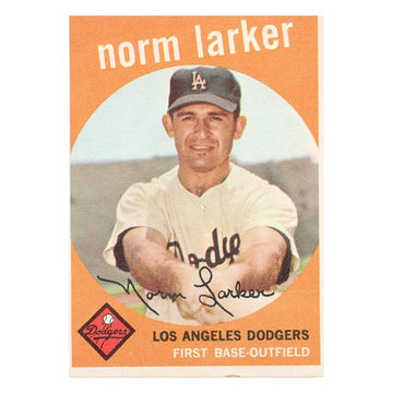 Norm Larker RC 1959 Topps #107 MLB Los Angeles Dodgers Vintage VG Raw Card