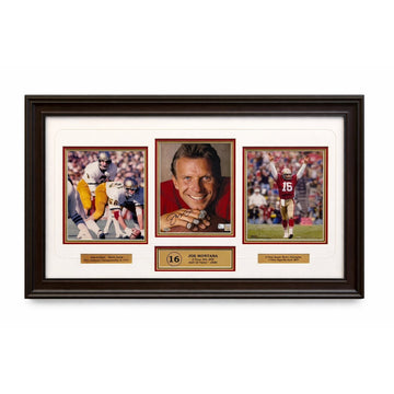 Joe Montana Signed Framed Display Auto NFL 49ers Super Bowl Champion COA Invest