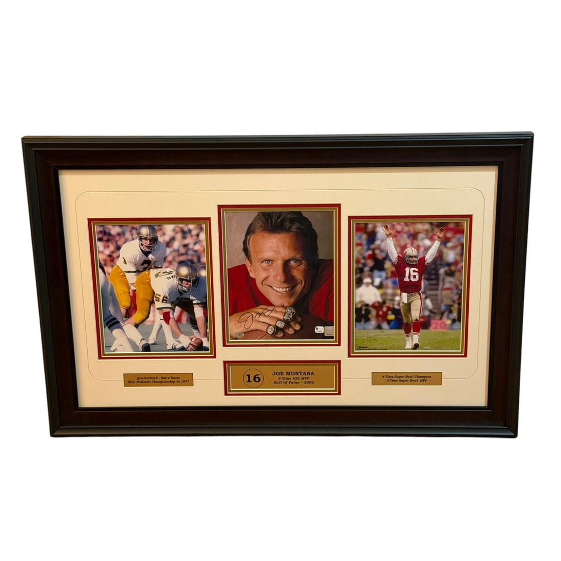 Joe Montana Signed Framed Display Auto NFL 49ers Super Bowl Champion COA Invest