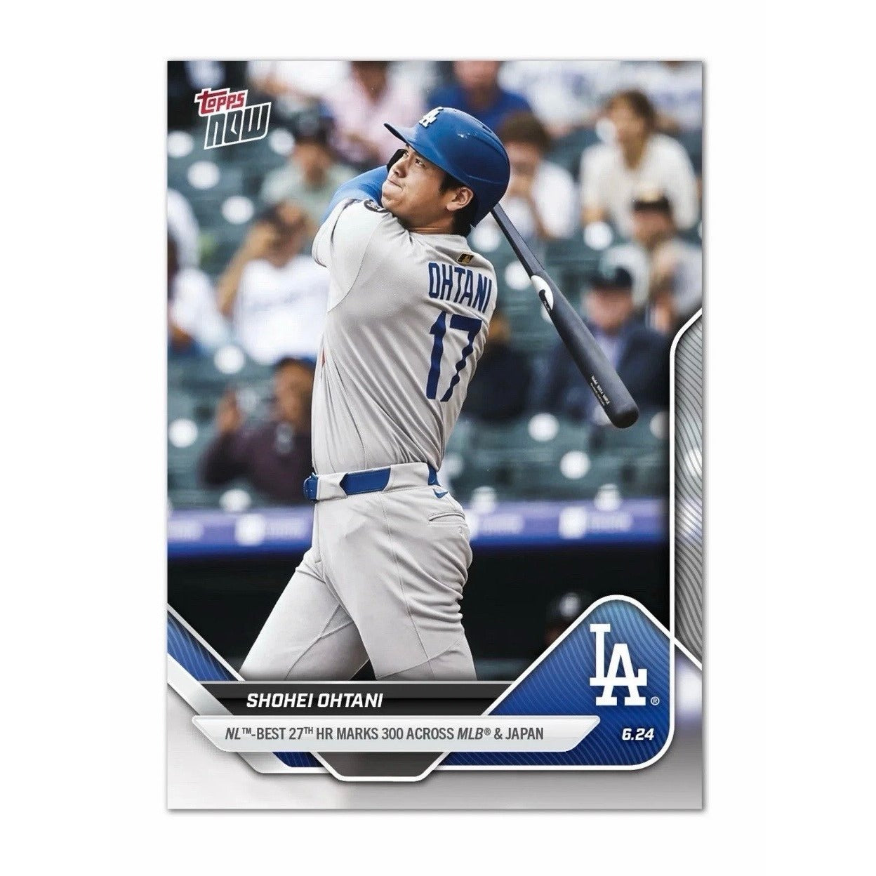 Shohei Ohtani Topps NOW Shohei Ohtani 2025 Topps NOW 346 MLB & Japan LA Dodgers 300 Career HR Mark