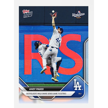 ONLY 7944 Printed Andy Pages 2025 MLB Topps NOW Card #923 Dodgers World Series
