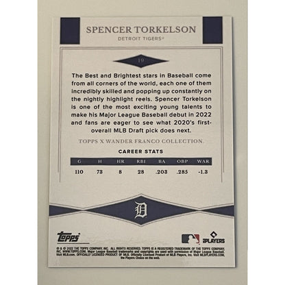 Spencer Torkelson RC 2022 Topps X Wander Franco Collection - #19 Detroit Tigers