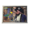 Topps Chrome SpongeBob 25th Anniversary Potty the Parrot #5 trading card with live-action Patchy the Pirate scene