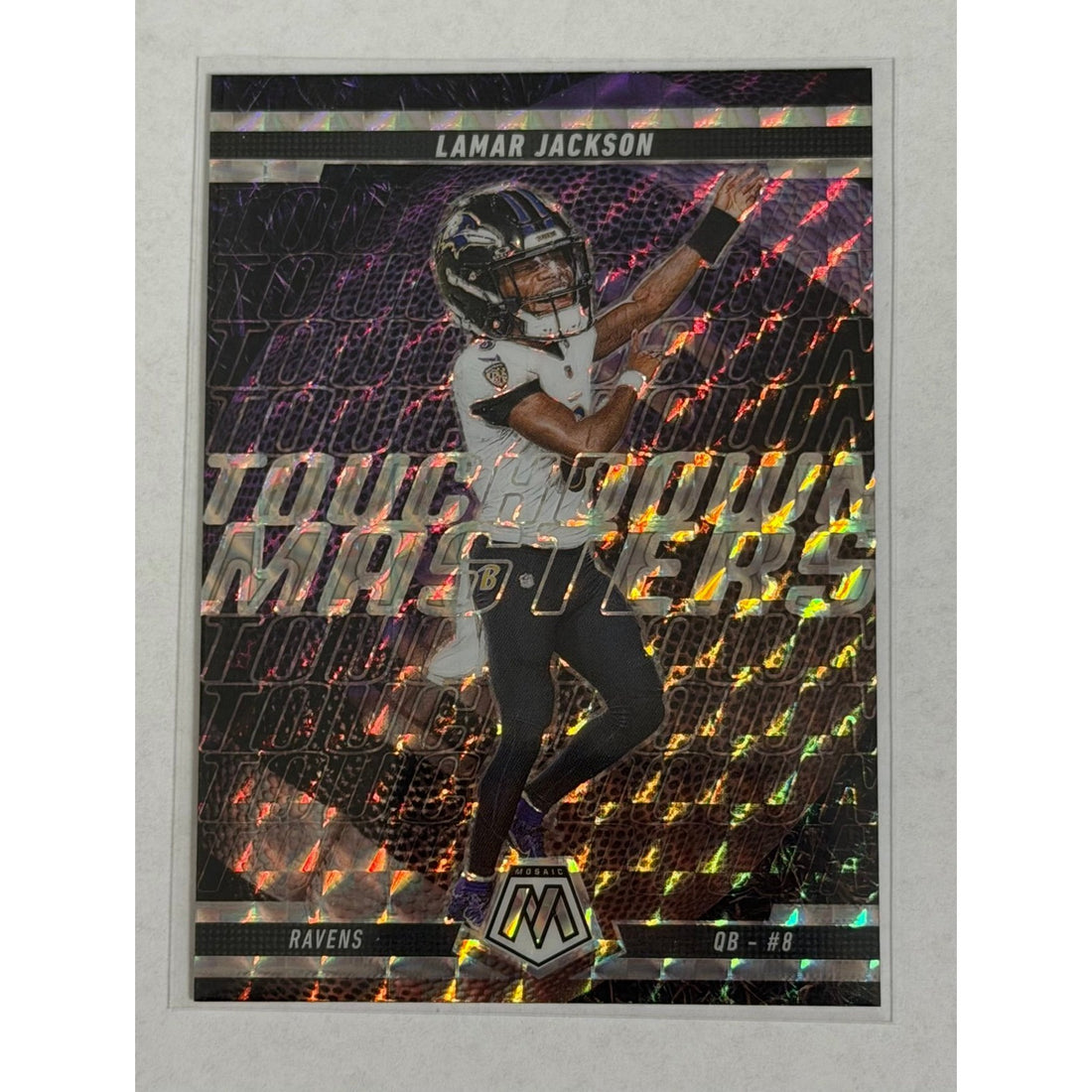 Lamar Jackson Panini Lamar Jackson 2025 Panini Mosaic Touchdown Masters 5 NFL Baltimore Ravens Inser