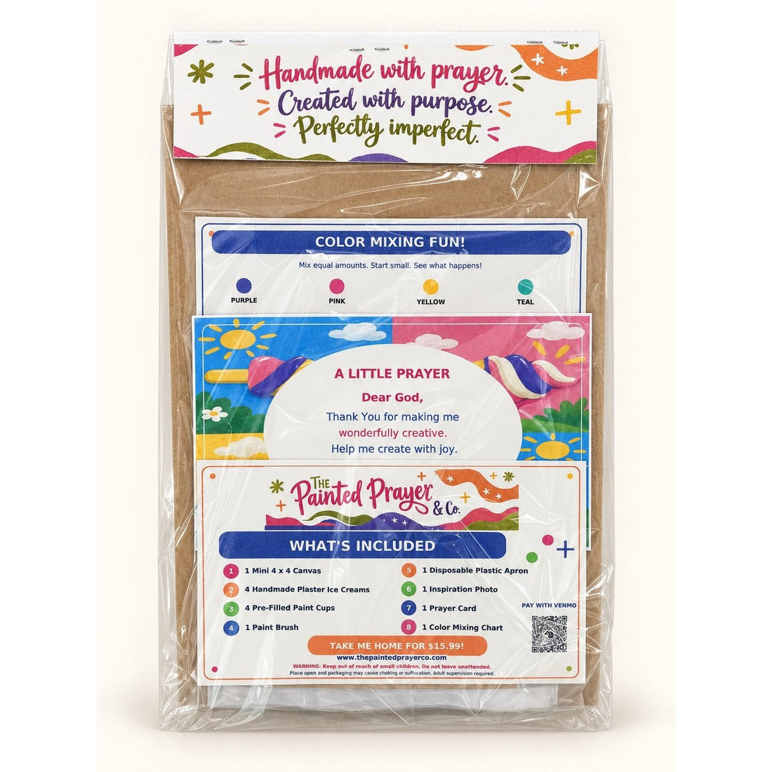 The Painted Prayer Ice Cream Paint Kit Kids Christian Craft Activity Set
