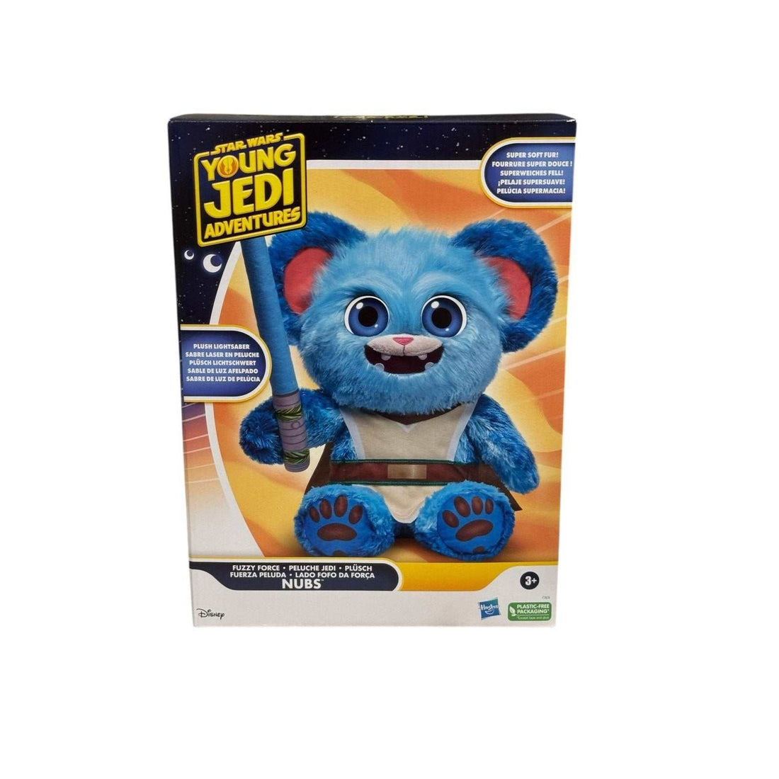 Star Wars Young Jedi Adventures Nubs 12 inch fuzzy plush with lightsaber by Hasbro Disney
