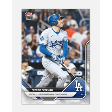 1702 Printed Freddie Freeman MLB 350th Career HR 2025 Topps NOW #144 LA Dodgers