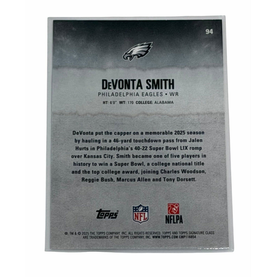 DeVonta Smith Topps DeVonta Smith 2025 Topps Signature Class Round 1 Pick 10 NFL Philadelphia Eagles