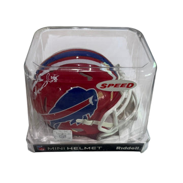 Stunning Thurman Thomas Signed NFL Bills Riddell Speed Mini Helmet HOF Authentic