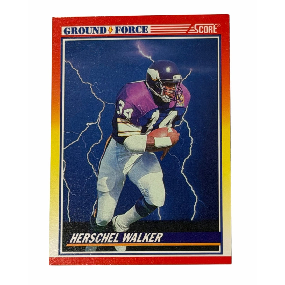 Vintage Herschel Walker NFL Minnesota Vikings Vintage Herschel Walker NFL Minnesota Vikings 1990 Score Ground Force 561 Footb