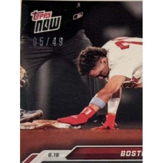 0549 2024 Topps Now Boston Red Sox MLB card showing club record 9 stolen bases against Yankees