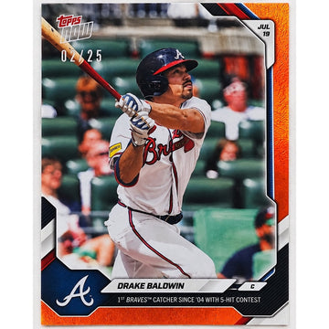 Drake Baldwin /25 2026 Topps NOW #467 Orange MLB Braves 5-Hit Game PR 910 — original photo 1