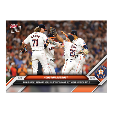Houston Astros 2024 Topps NOW card 746 fourth straight AL West title