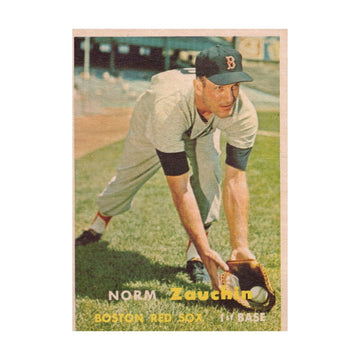 Norm Zauchin 1957 Topps #372 MLB Boston Red Sox Vintage VG Raw Baseball Card