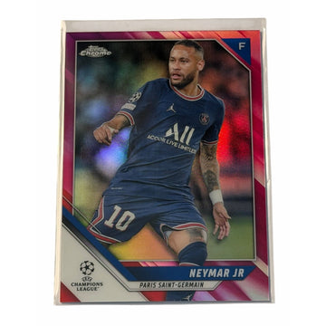/175 Neymar Jr 2022 Topps Chrome UEFA Refractor #50 PSG Brazil Futbol Card