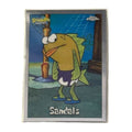 Topps Chrome SpongeBob 25th Anniversary Sandals #152 trading card with olive-green fish character in sandals.