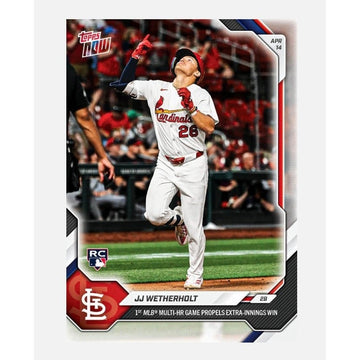ONLY 2926 Printed JJ Wetherholt RC 2026 MLB Cardinals Topps NOW® Card 86