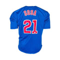 Sammy Sosa signed Chicago Cubs royal blue jersey number 21 with Beckett certification