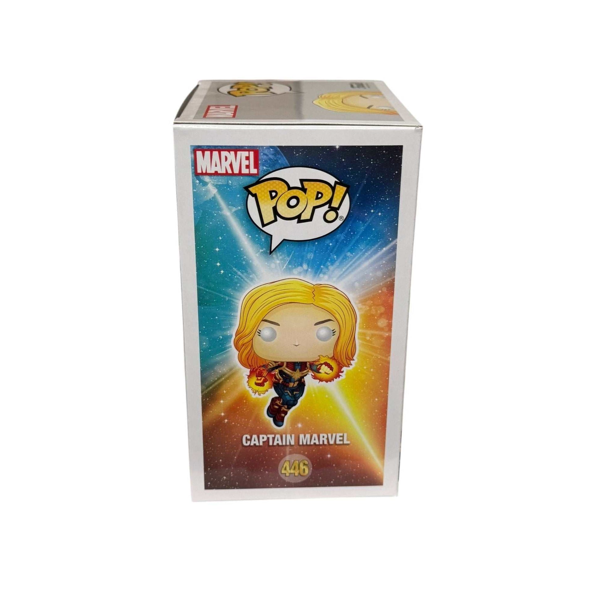 Funko Pop Captain Marvel 446 glow-in-the-dark exclusive vinyl figure in unopened collectible box