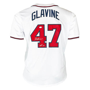 Tom Glavine Signed HOF 14 Atlanta Braves White Baseball Jersey JSA Authenticated