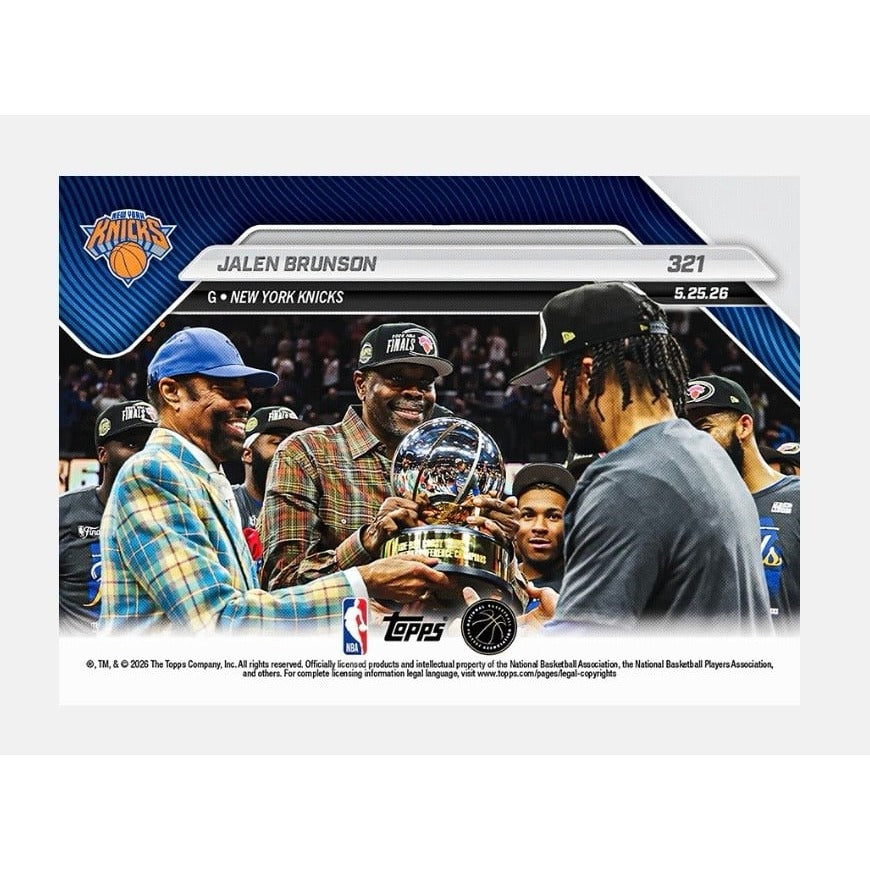 Jalen Brunson Limited PR 2026 Topps NOW® NBA Eastern Conference Finals MVP Card