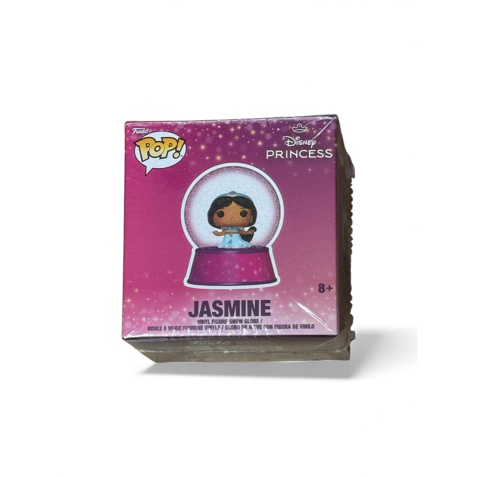 Funko Pop Disney Princess Jasmine snow globe vinyl figure collectible in sealed box
