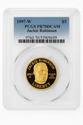 1997-W $5 Jackie Robinson Gold PCGS PR70 DCAM Cert 53909699